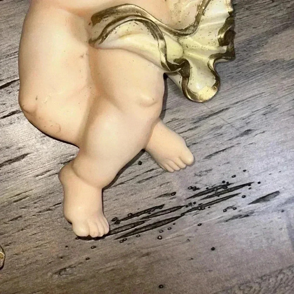 Angels Set of 2 Cherub Resin VINTAGE Wall Hanging Home Accent Decor Plaques - Picture 11 of 16